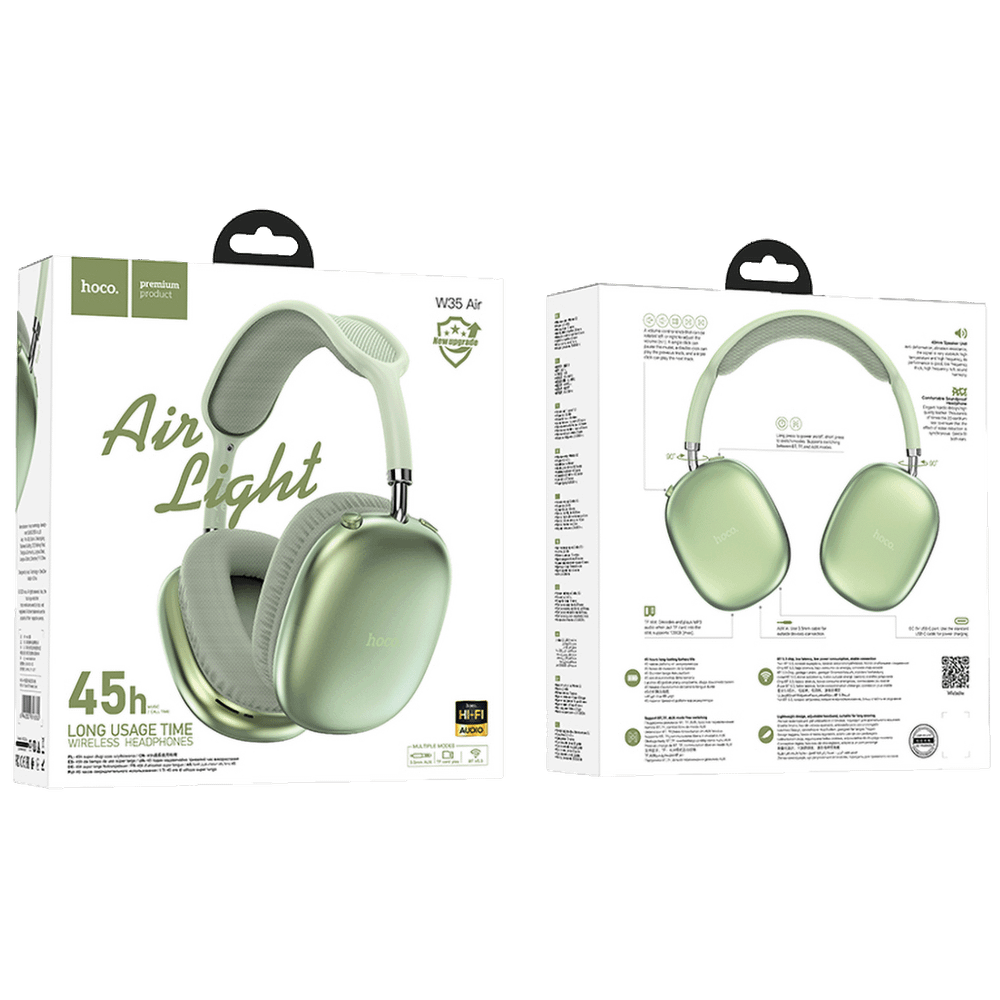 hoco. Slušalice bežične sa mikrofonom, Bluetooth - W35 Air Triumph Green slika 3