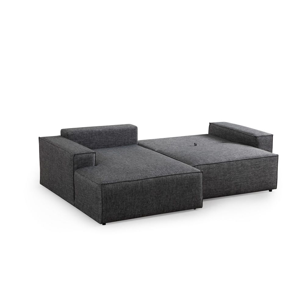 Pırlo Kutni Sofa na Razvlačenje - Tamno Siva slika 11