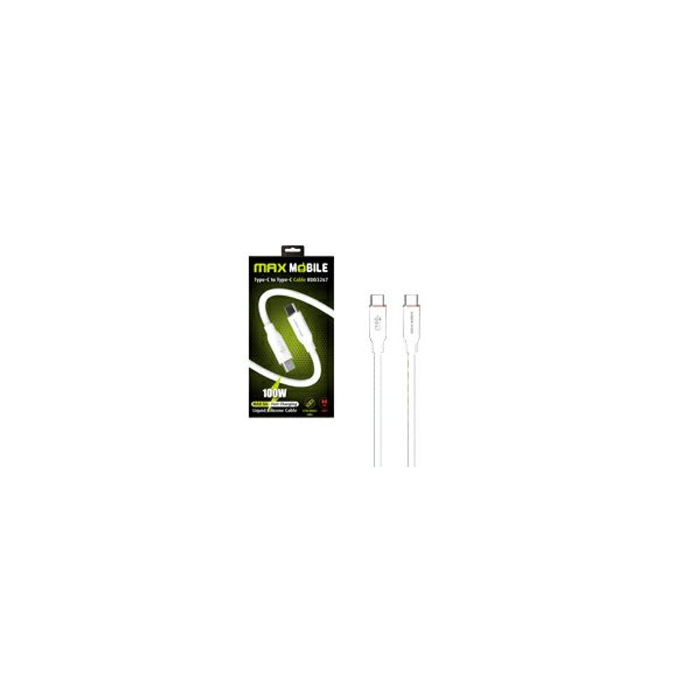 MAXMOBILE DATA KABEL TYPE C-TYPE C Silicone RDD3267 WHITE QC 100W, 5A 0.60m slika 2