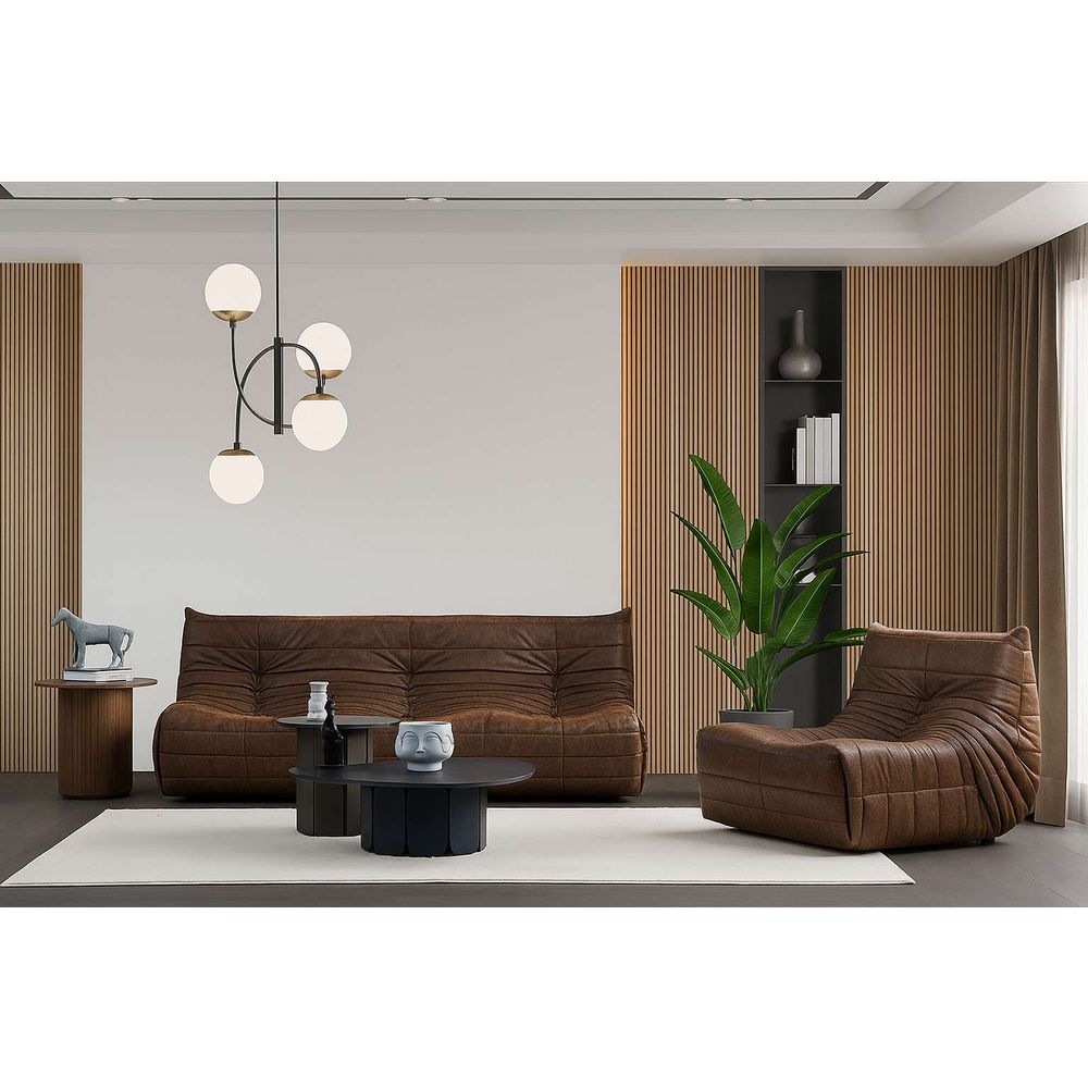 Wing Chair Bocek - Smeđa Boja slika 1