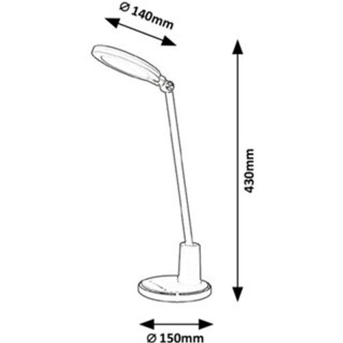 Rabalux Tekla stona lampa LED 10W, bela slika 3