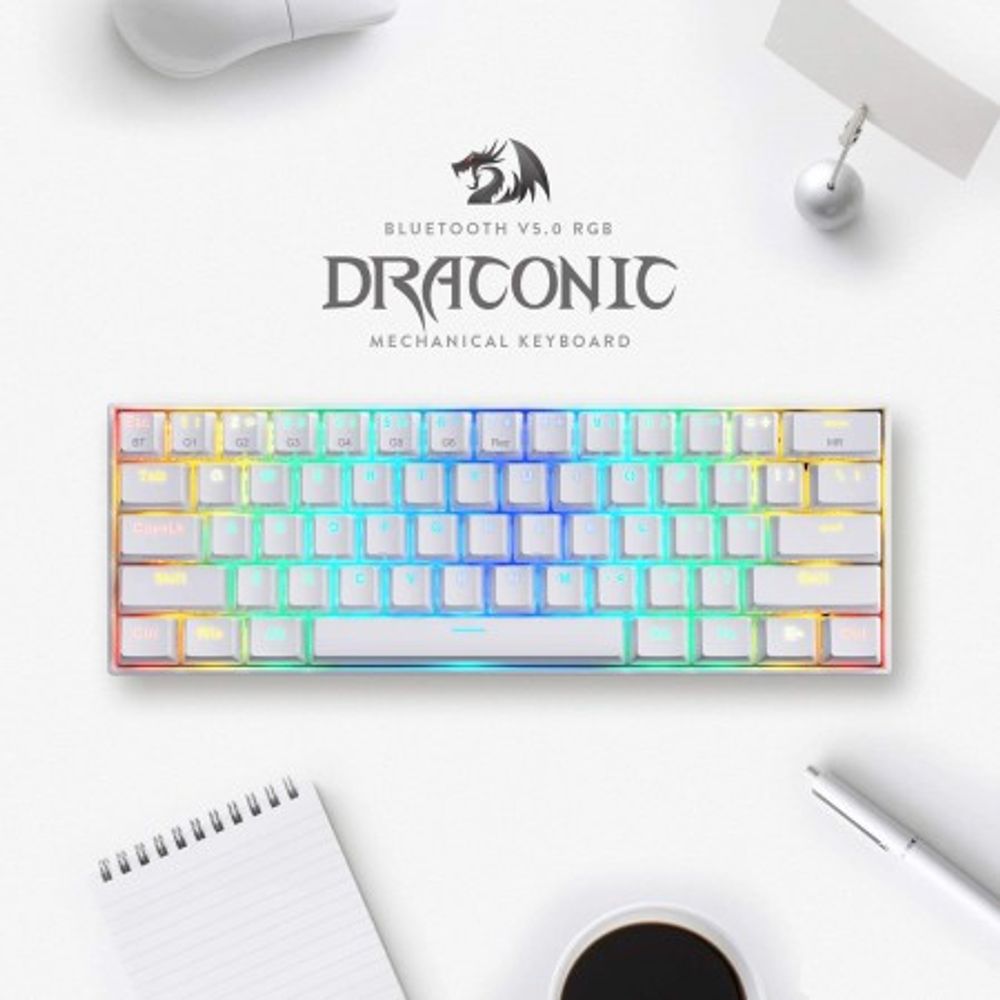 ReDragon - Mehanicka Gaming Tastatura RGB Draconic Pro K530 RS Bluetooth White slika 5