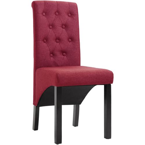 Blagovaonske stolice od tkanine 2 kom crvena boja vina slika 25
