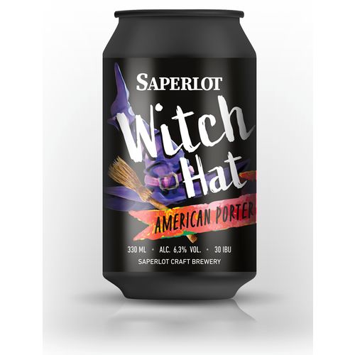 Saperlot Witch Hat American Porter limenka 0,33l slika 1