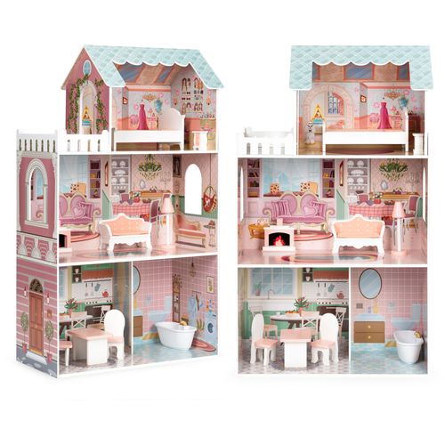 Ecotoys velika kućica za Barbie lutke 3 etaže slika 1