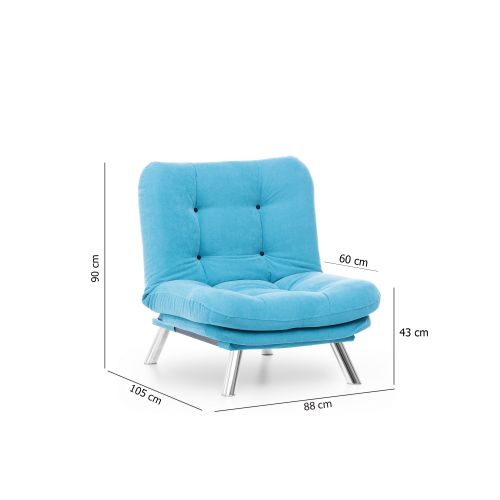 Atelier Del Sofa Sofa, Tirkiz, Misa Solo - Turquoise slika 10