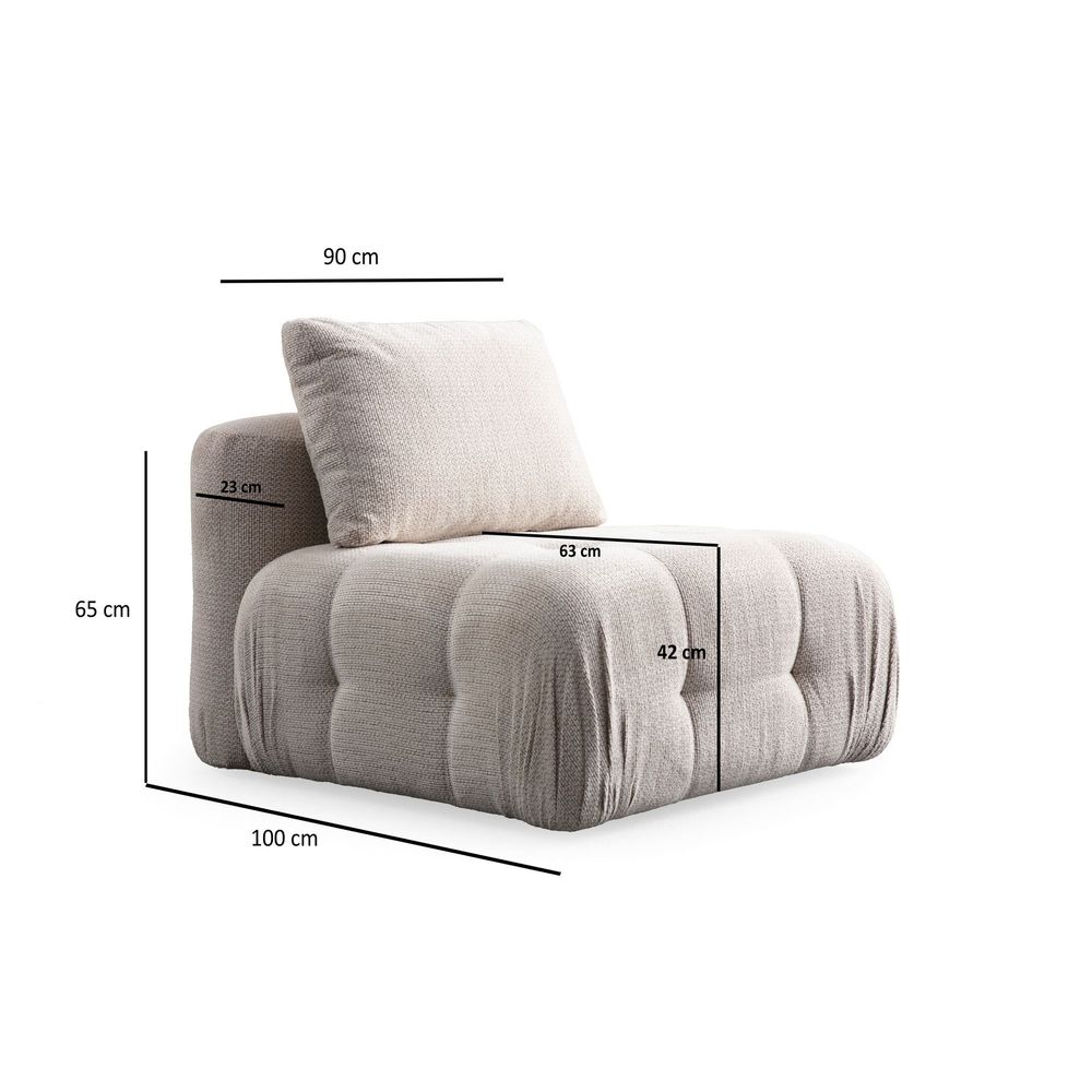 Amaris O1 - Bež Sofa za Jednu Osobu slika 2