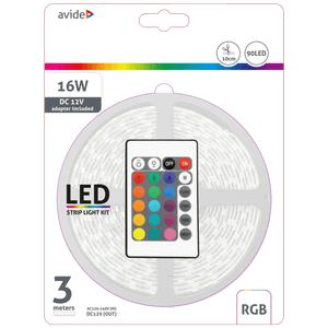 Avide LED traka sa daljinskim upravljačem, RGB, 7.2W, 12V, 3 met. - ABLSBL12V5050-30RGB