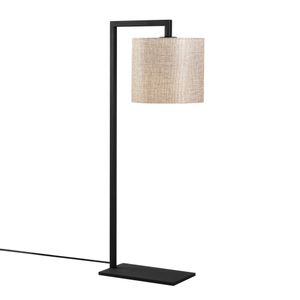 Opviq Stolna lampa PROFILL, crno- bež, metal- platno, 27 x 20 cm, visina 65 cm, promjer sjenila 20 cm, visina 22 cm, duljina kbala 200 cm, E27 40 W, Profil - 4694