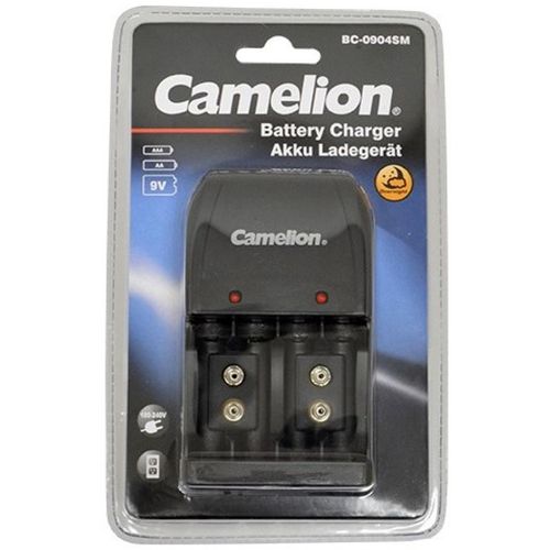 Camelion BC-0904 SM, Punjac baterija AA/AAA/9V LED indikator, Crni slika 3