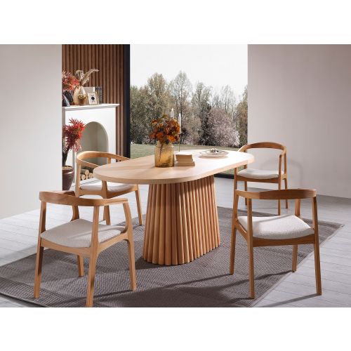 Atlantis - Natural Natural Dining Table & Chairs Set (4 Pieces) slika 2