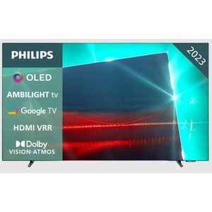 Philips 55OLED718/12 Televizor 55" OLED, 4K, 120hz, ANDROID, AMBILIGHT, CRNI