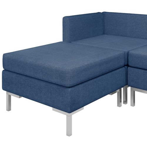 9-dijelni set sofa od tkanine plavi slika 6