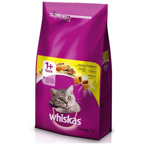 Whiskas Kroketi 1+ Piletina 1,4kg slika 1