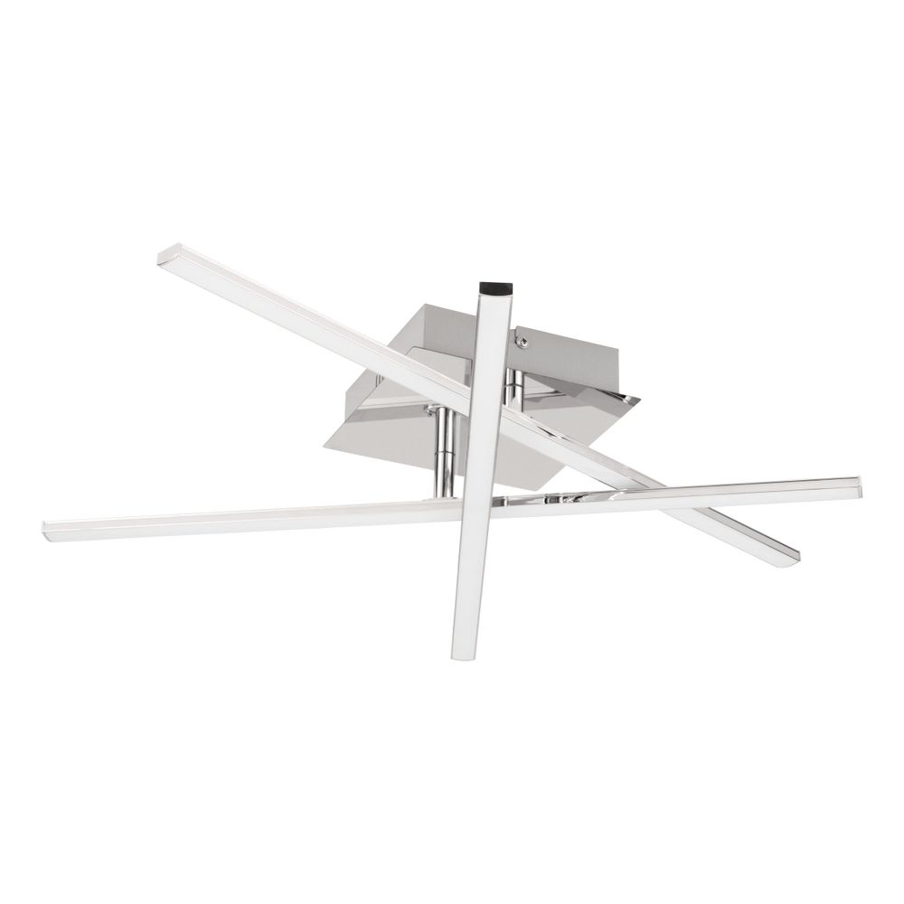 Eglo Lasana 1 Stropna LED Lampa, 18W, Promjer 500mm, Aluminij/Krom, Bijela slika 1