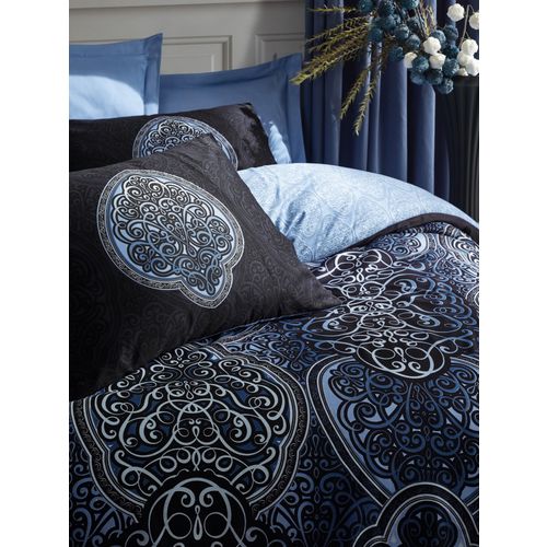 Glory - Blue Blue
Black
Dark Blue Satin Double Quilt Cover Set slika 2