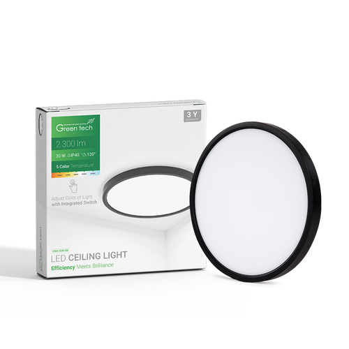 LED plafonjera Green Tech 20W, 5 CCT 3000K-3500K-4000K-5000K-6500K, fi30 cm slika 3