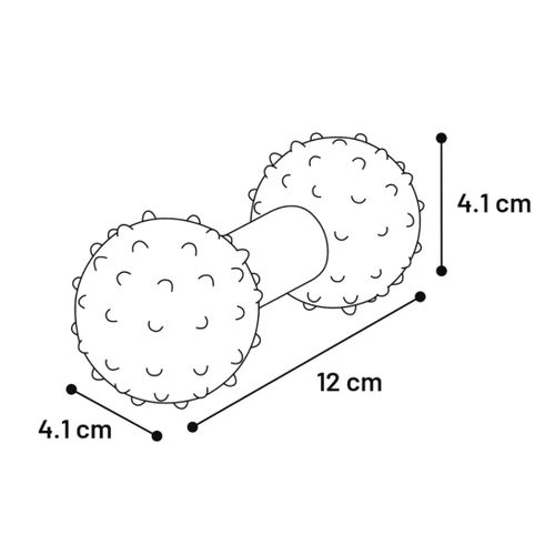 GUMI IGRAČA ZA PSA UTEŽ Z ZVONČIČEM 12cm slika 2