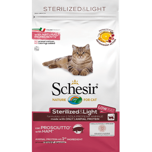 Schesir Cat Dry Sterilized &amp; Light Ham 10 kg