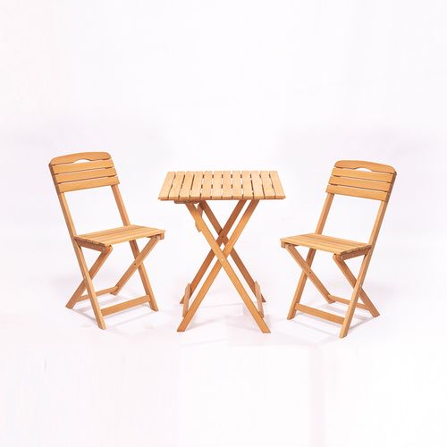 BMG Set vrtnih stolova i stolica (3 komada), smeđa boja, MY003 slika 1