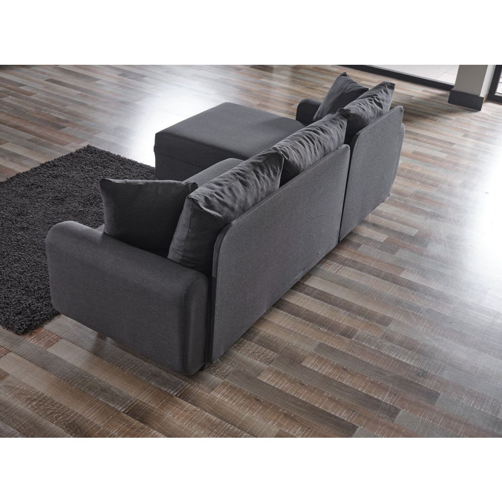 Krevetna sofa u kutu Flavia – siva slika 9
