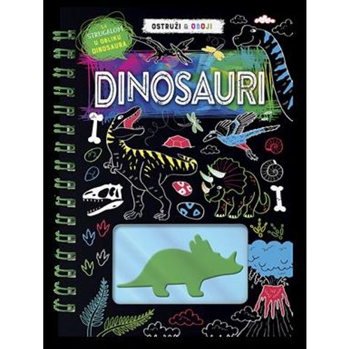 Ostruži i oboji: dinosauri slika 1