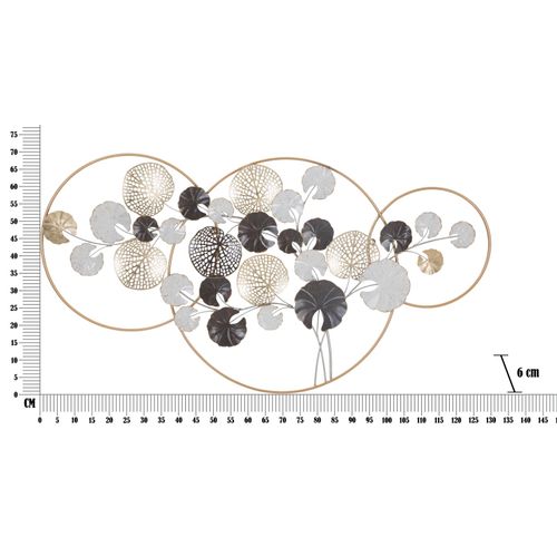 Mauro Ferretti Zidni metalni panel 3kruga cm 130x6x70 slika 6