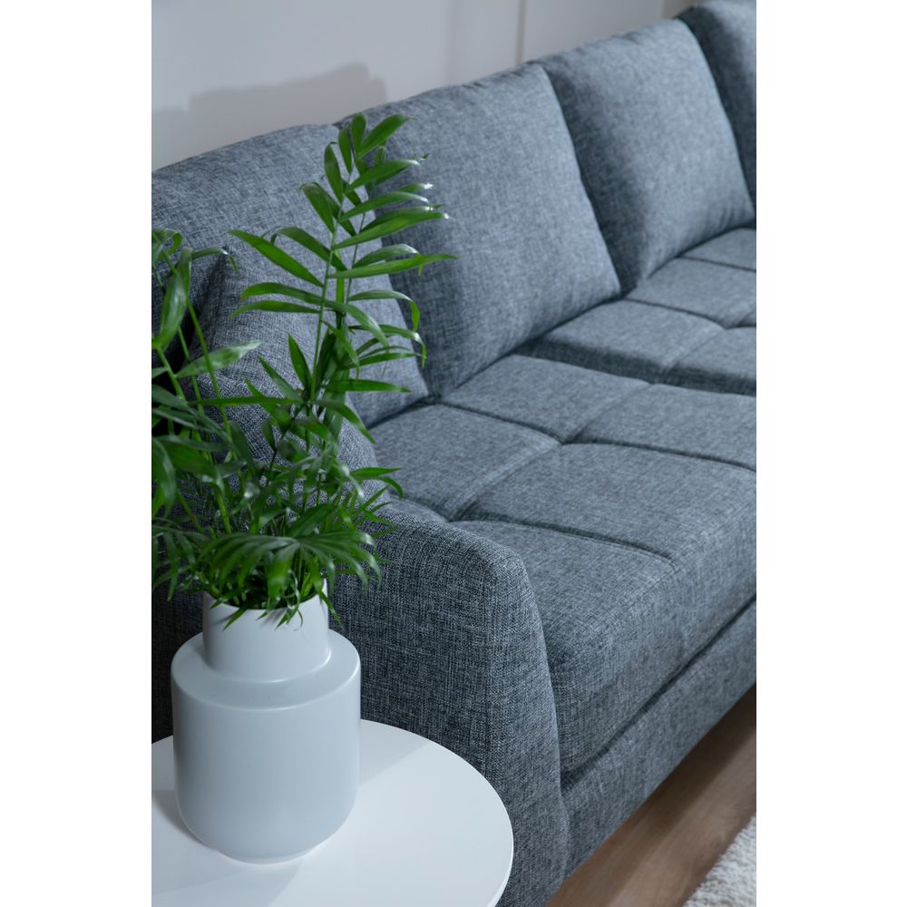Tempo Kutna Sofa Desna (L3+3) Tamno Siva slika 3