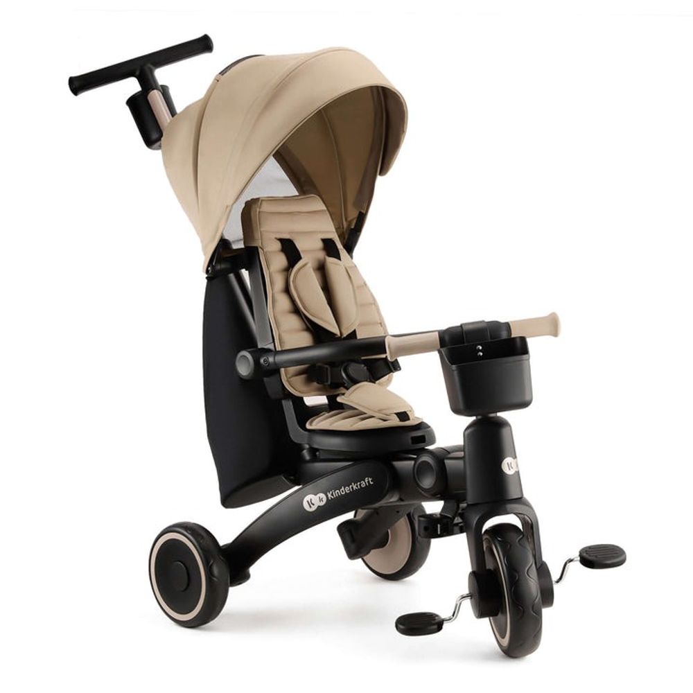 Kinderkraft Sklopivi rotirajući tricikl 5U1 Jazz 2, Beige slika 3
