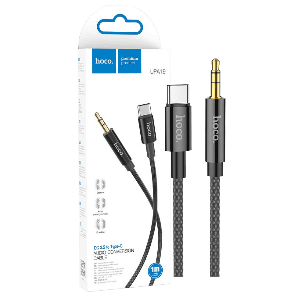 hoco. Audio kabl USB type C na 3.5 mm, 1.0 met - UPA19 Black slika 1