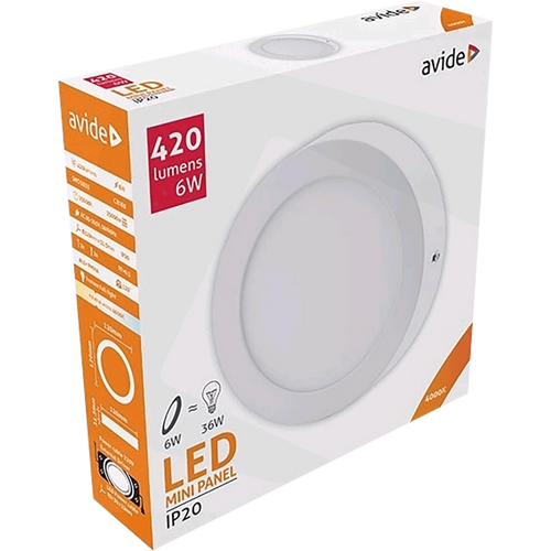 Avide Plafonjera LED, 6W, 420 lm, 4000K, IP20 - ACSMNW-R-6W-ALU slika 2