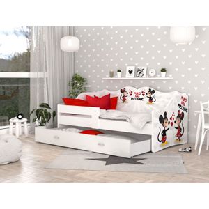 Drveni dječji krevet Neli as ladicom - 180x80cm - MIKI i MINNIE