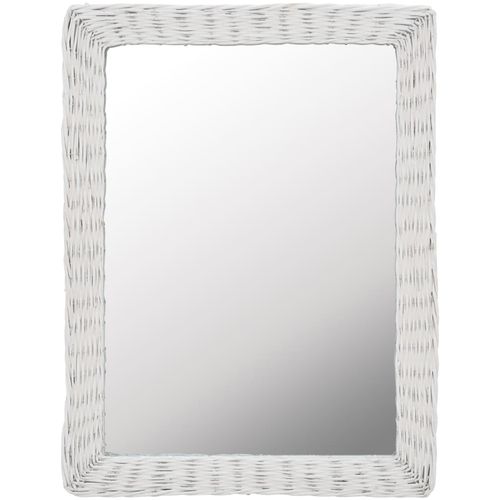 Pleteno ogledalo bijelo 60 x 80 cm slika 17