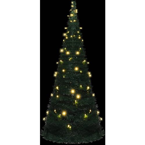 Prigodno umjetno božićno drvce s LED svjetlima zeleno 210 cm slika 2
