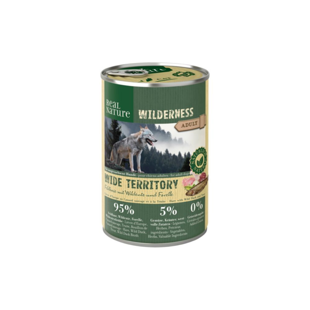 Real Nature Wilderness Adult zec s divljom patkom i pastrvom 400 g slika 1