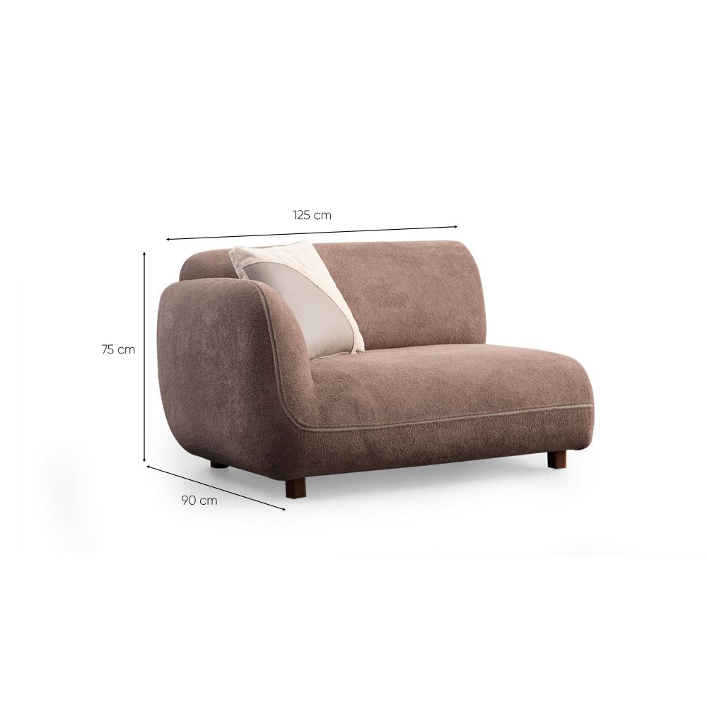 Ugaona sofa Pavia Corner 1 (L1,5+Chl Desno) - smeđa boja slika 11