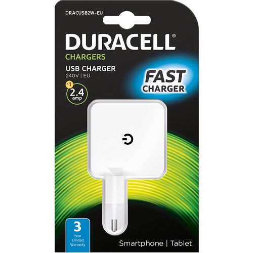 Duracell Punjač - Uni 1xUSB - 2.4A - White slika 1