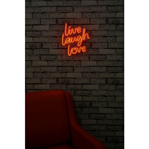 Wallity Ukrasna plastična LED rasvjeta, Live Laugh Love - Red slika 12