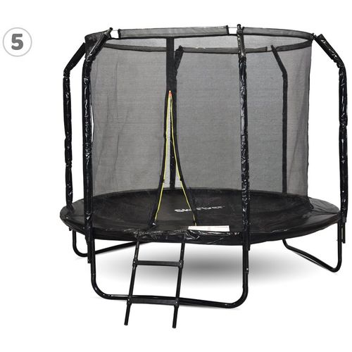 Trampolin SKYFLYER 244 cm - crni slika 2