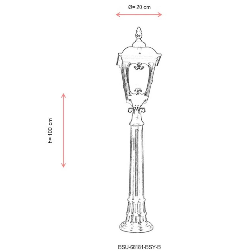 BSU-68181-BSY-B Crna Spoljašnja Podna Lampa slika 3
