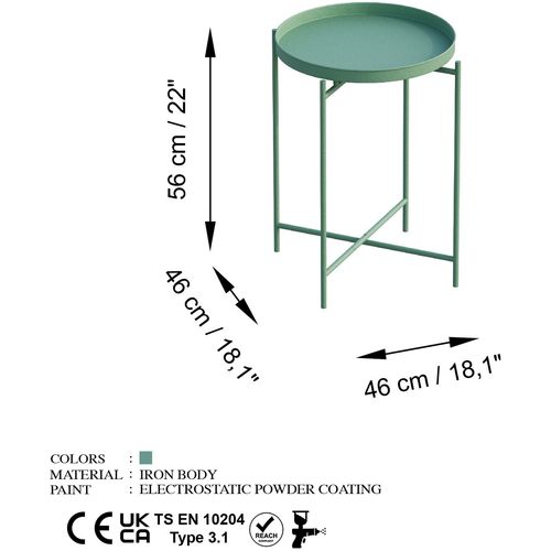 SHB-007-D Green Coffee Table slika 6