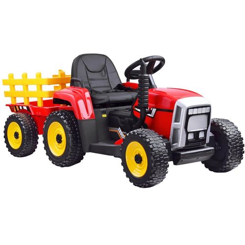 Traktor s prikolicom na akumulator - Crveni slika 1