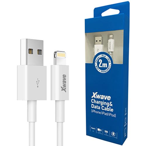 Xwave USB IPHONE 2M 3A,lightning,PVC beli slika 1