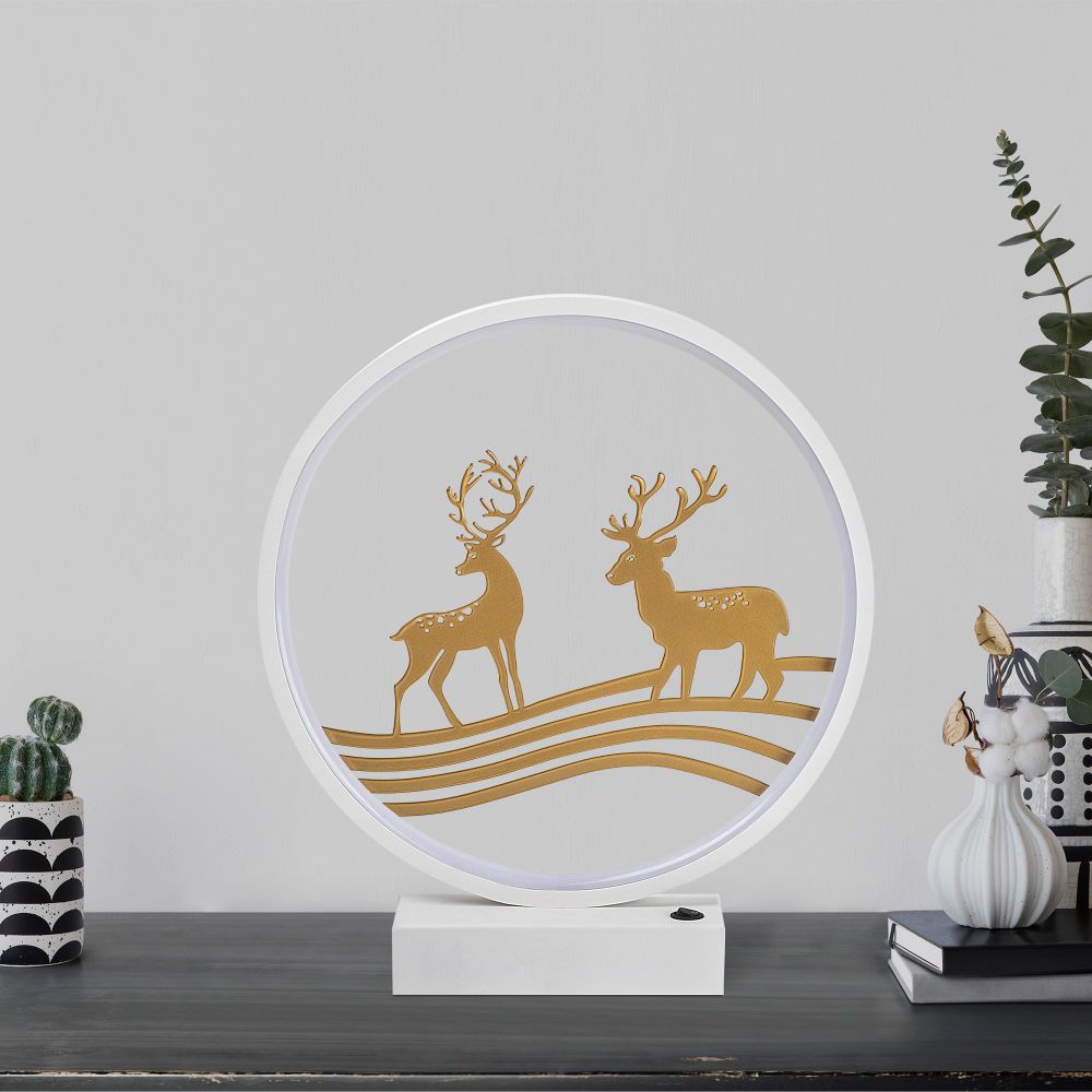 XMAS14 Bijela Zlatna Stolna Lampa slika 3