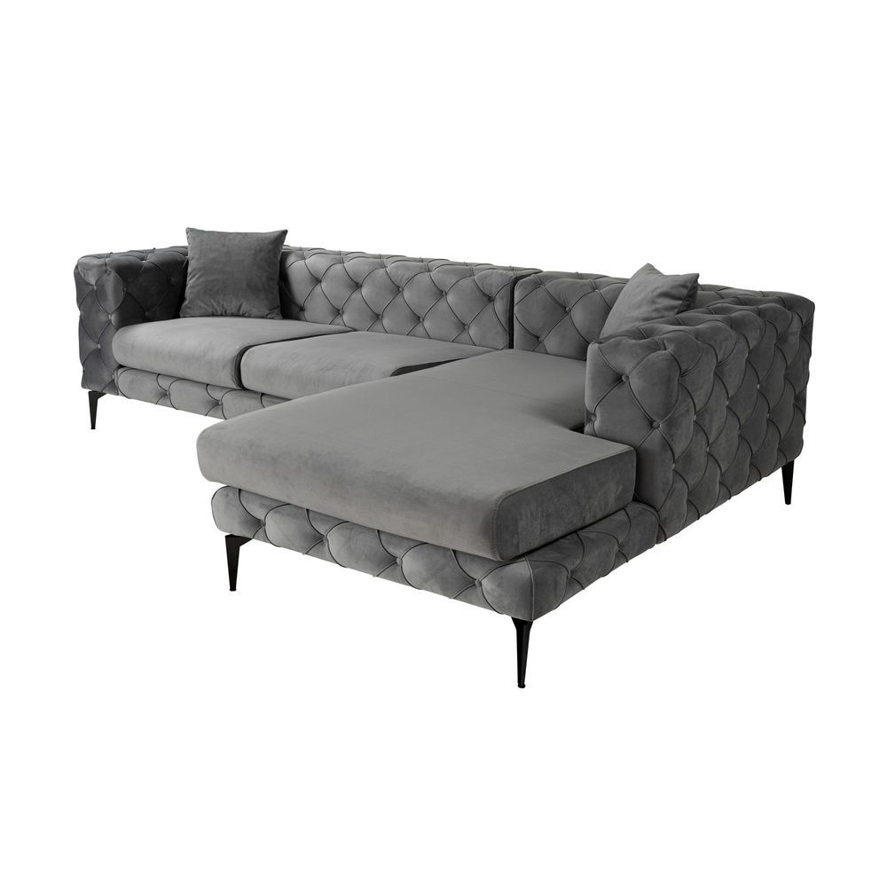 Como Eco Right - Ugaona Sofa u Antracitnoj i Crnoj Boji slika 4