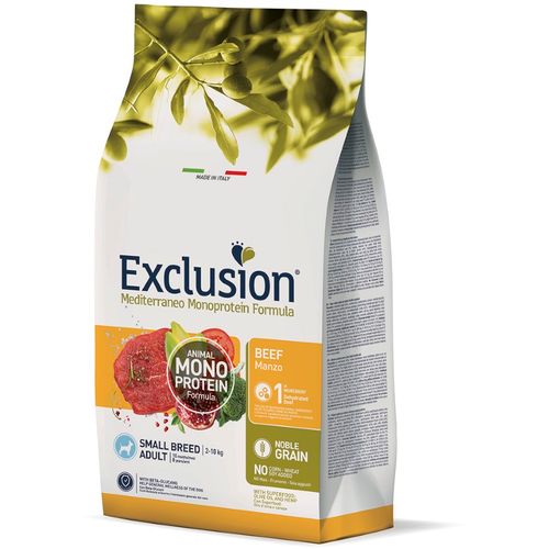 Exclusion Mediterraneo Monoprotein Formula Adult Small, potpuna hrana za pse malih pasmina, govedina, 2 kg slika 1