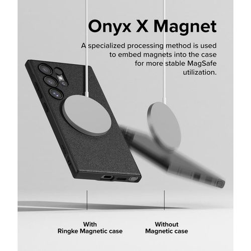 Ringke Onyx Magnetic maska za Samsung Galaxy S24 Ultra kompatibilna s MagSafe crna slika 2