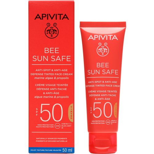 Apivita bee sun safe tonirana krema za lice protiv mrlja & starenja SPF 50 50ml slika 1