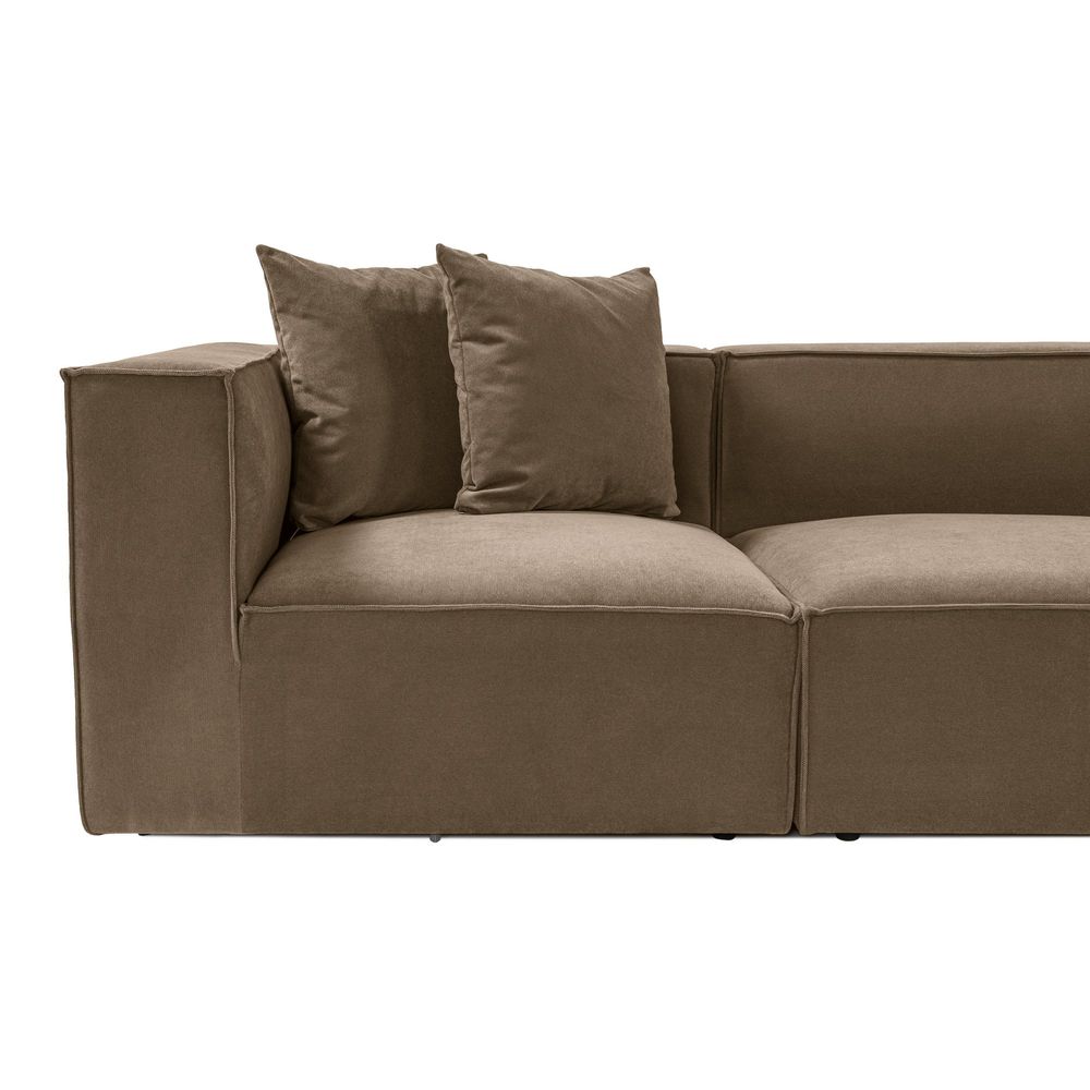 Sora (L1-O1-O1-1R-POUFFE) - Ugao Sofa u Boji Braon slika 14