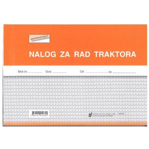 VII-28 NALOG ZA RAD TRAKTORA; Blok 3 x 50 listova, 21 x 14,8 cm